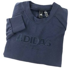 Juniors Navy Blue Embroidered Adidas Sweatshirt